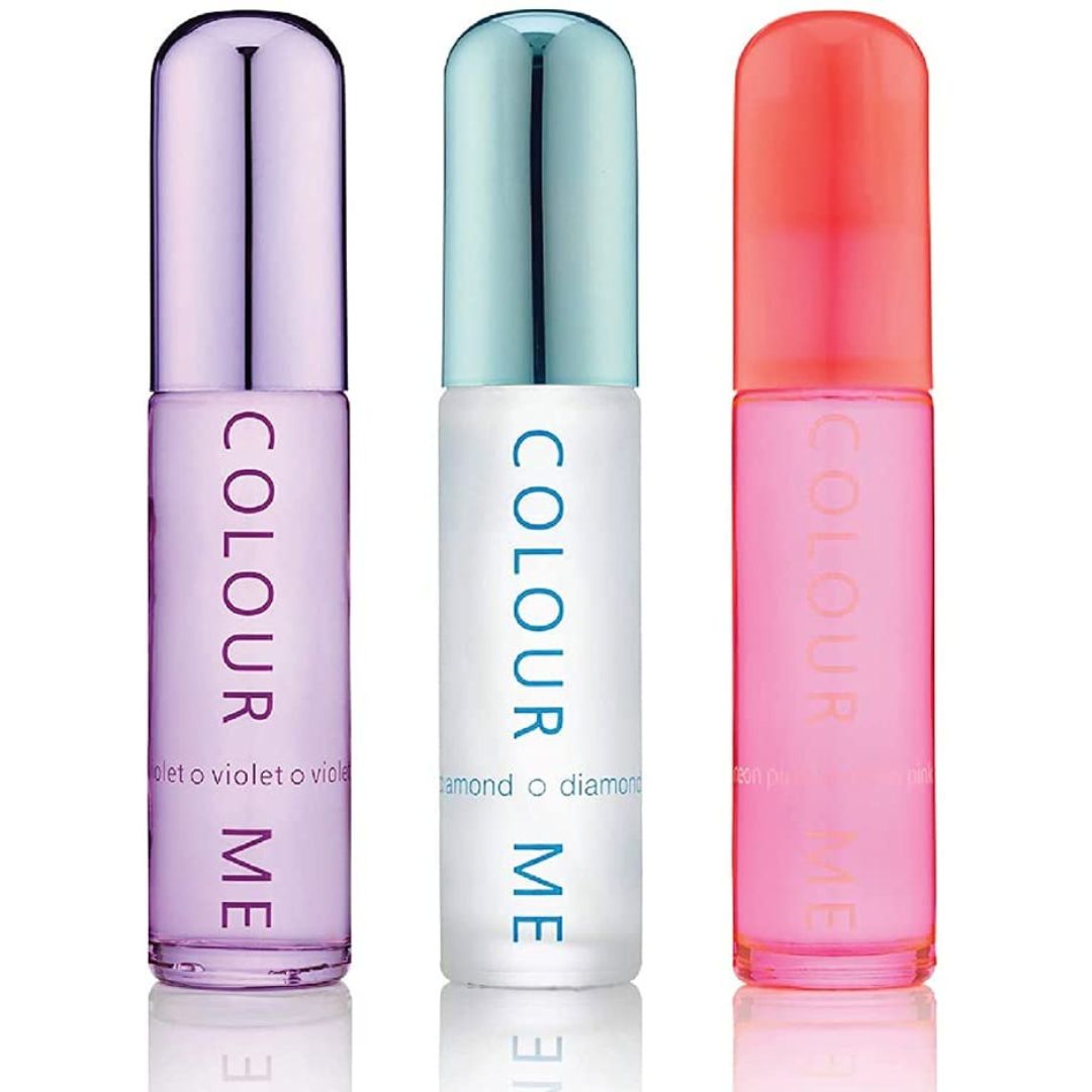 Set cadou parfumuri de dama Colour Me Violet, Diamond, Neon Pink, Milton-Lloyd Fragrances, 3 x 50 ml - imagine 2