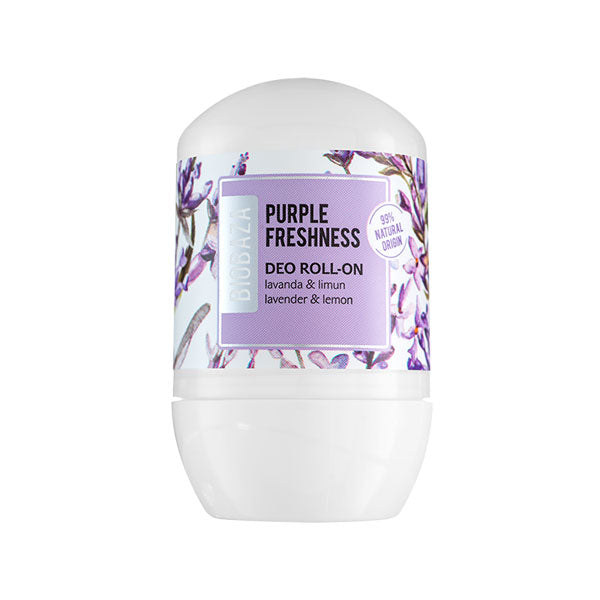 Deodorant natural pe baza de piatra de alaun pentru femei PURPLE FRESHNESS (lavanda si Bergamot), Biobaza, 50 ml - imagine 2