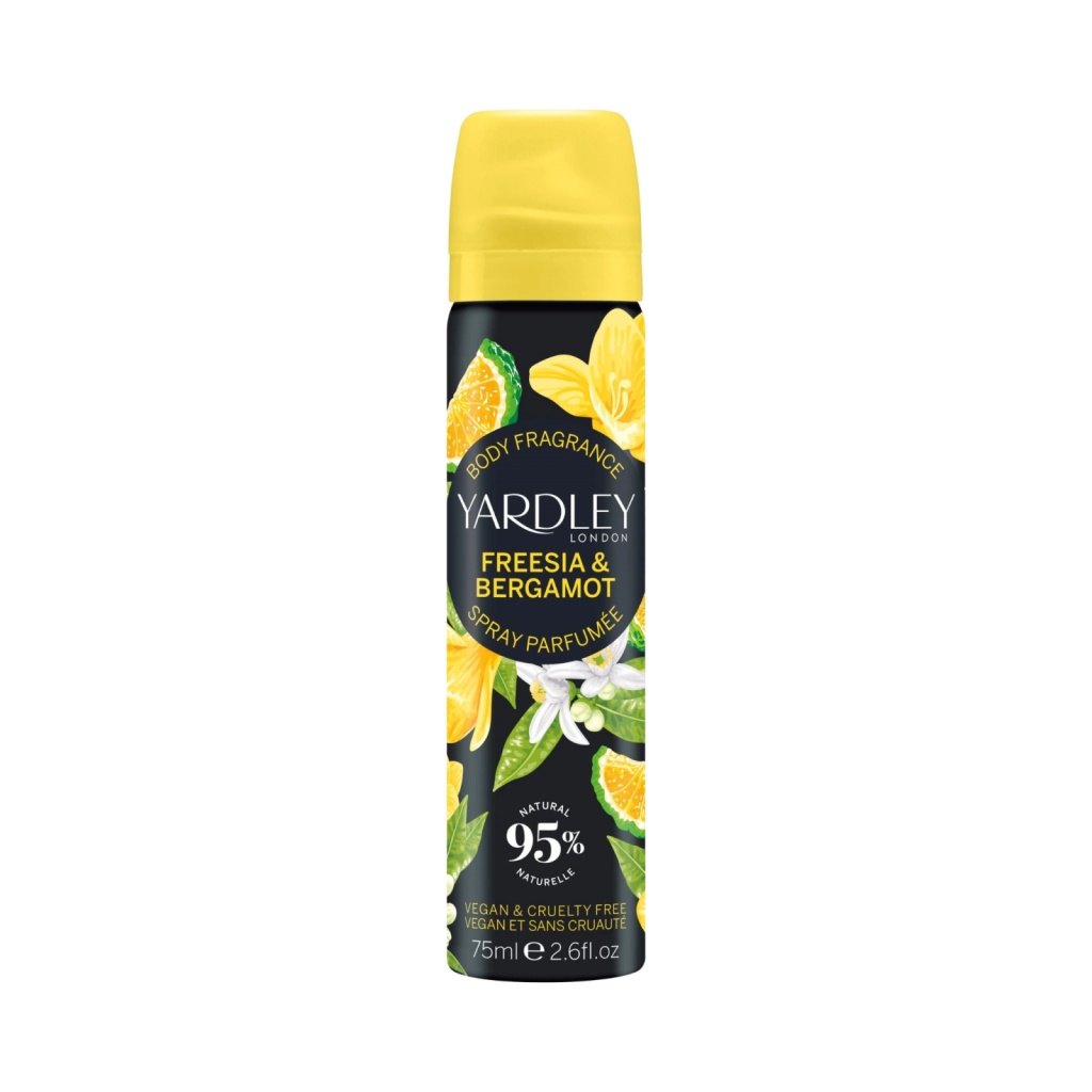 Spray de corp cu note de frezie si bergamota, Freesia & Bergamot, Yardley, 75 ml
