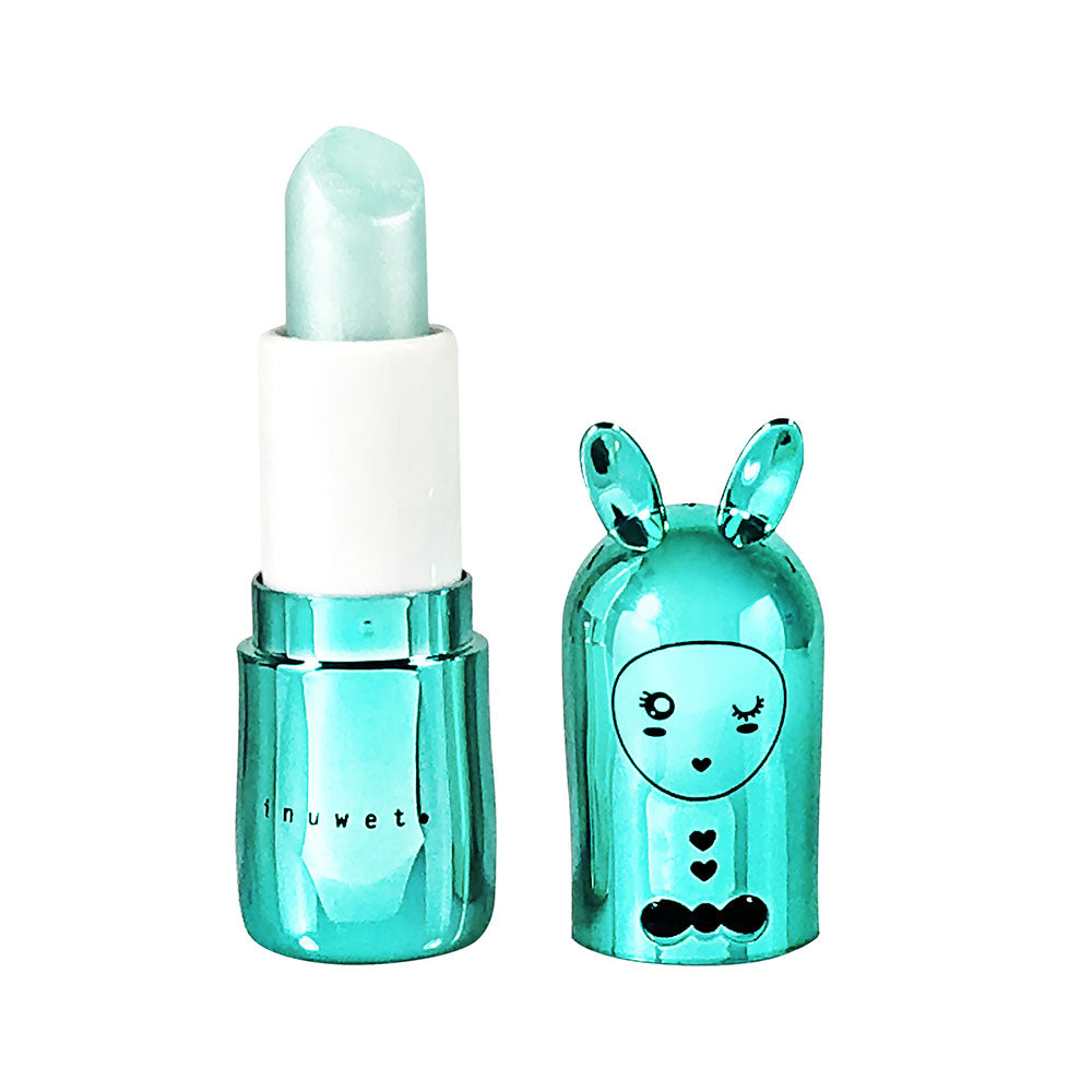 Balsam de buze cu sclipici pentru copii, Turquoise, cu parfum de Cupcake, Inuwet, 3.5 gr - imagine 2