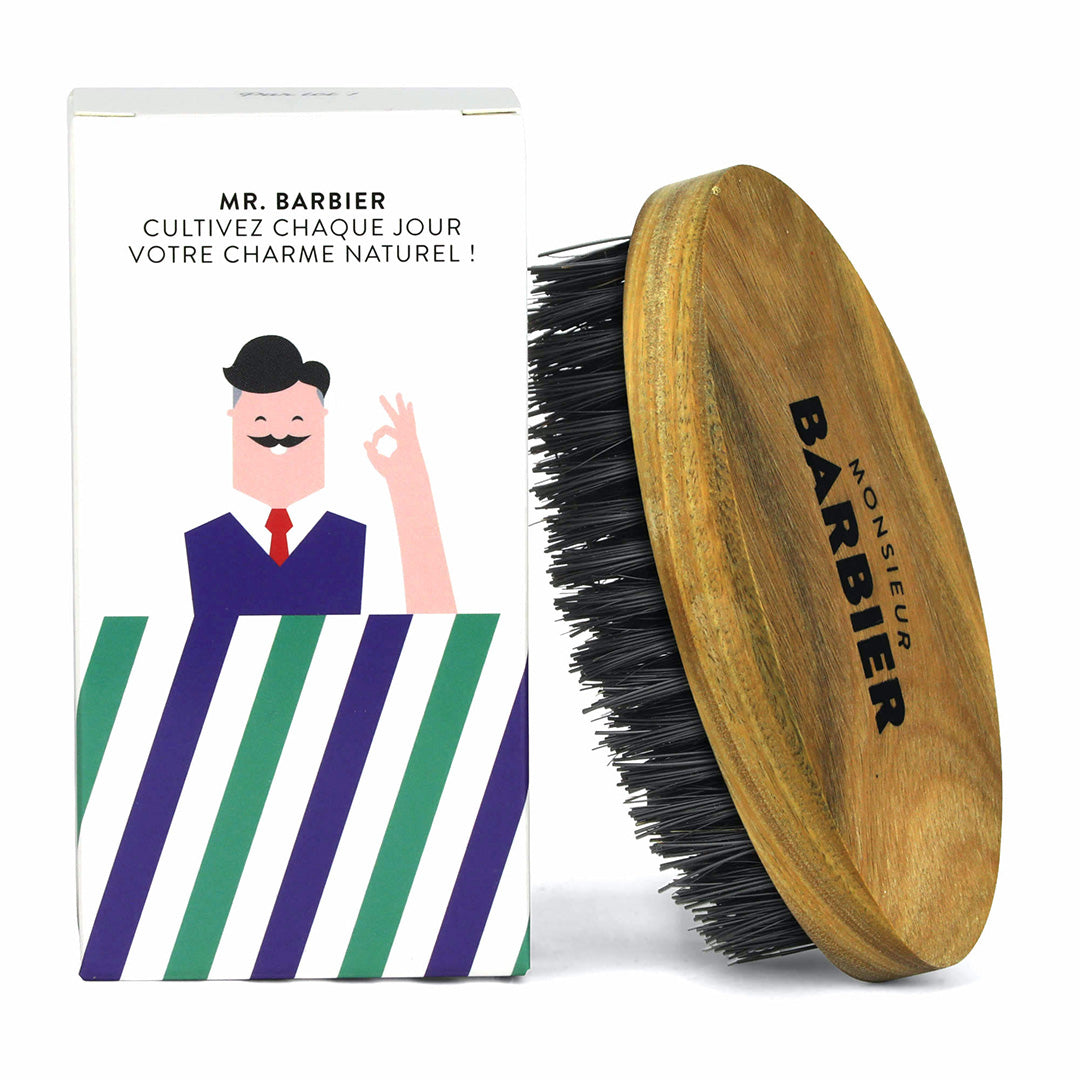 FINAL TOUCH, Perie pentru barba 100% vegana din lemn de santal, Monsieur Barbier, 1 buc - imagine 2