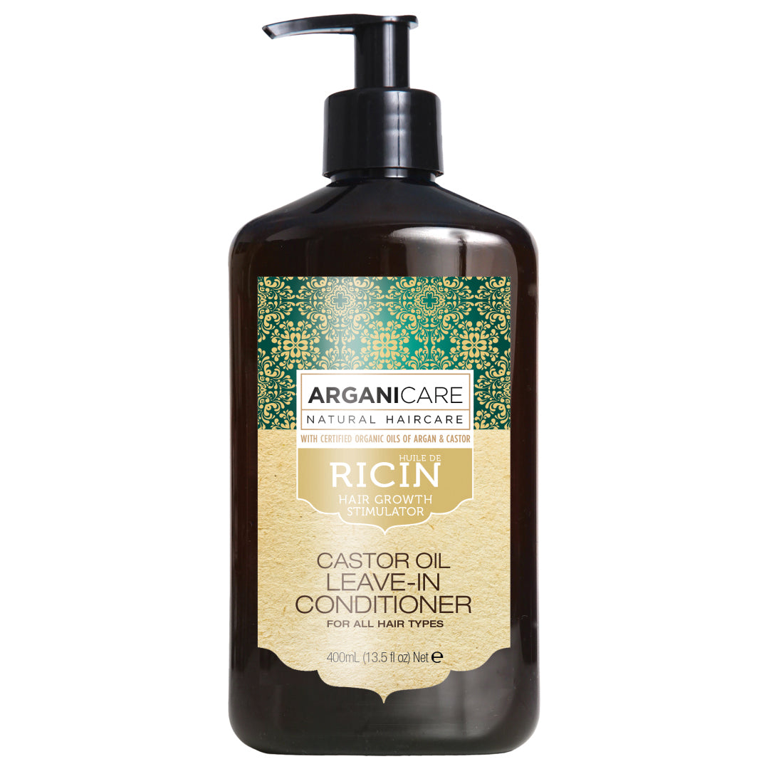 Balsam fara clatire ultra-hidratant cu ulei de ricin pentru toate tipurile de par, Arganicare, 400 ml - imagine 2