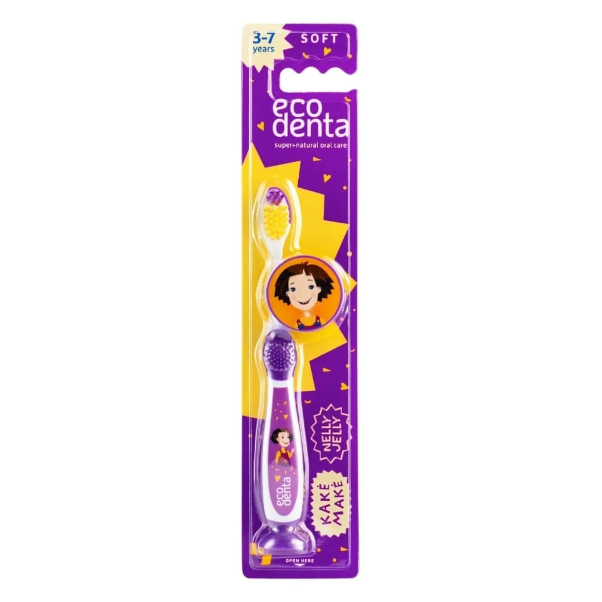 Periuta de dinti pentru copii, Soft, Nelly Jelly, Ecodenta, 1 articol