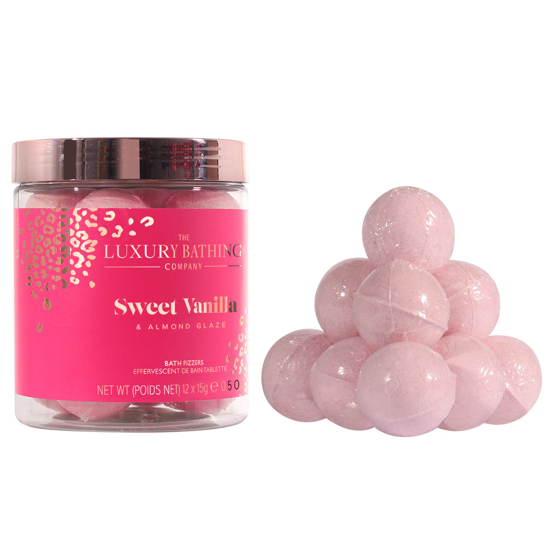 Set Cadou Restore, Sweet Vanilla & Almond Glaze, Bile de Baie, The Luxury Bathing Company, 10 x 15 g - imagine 2