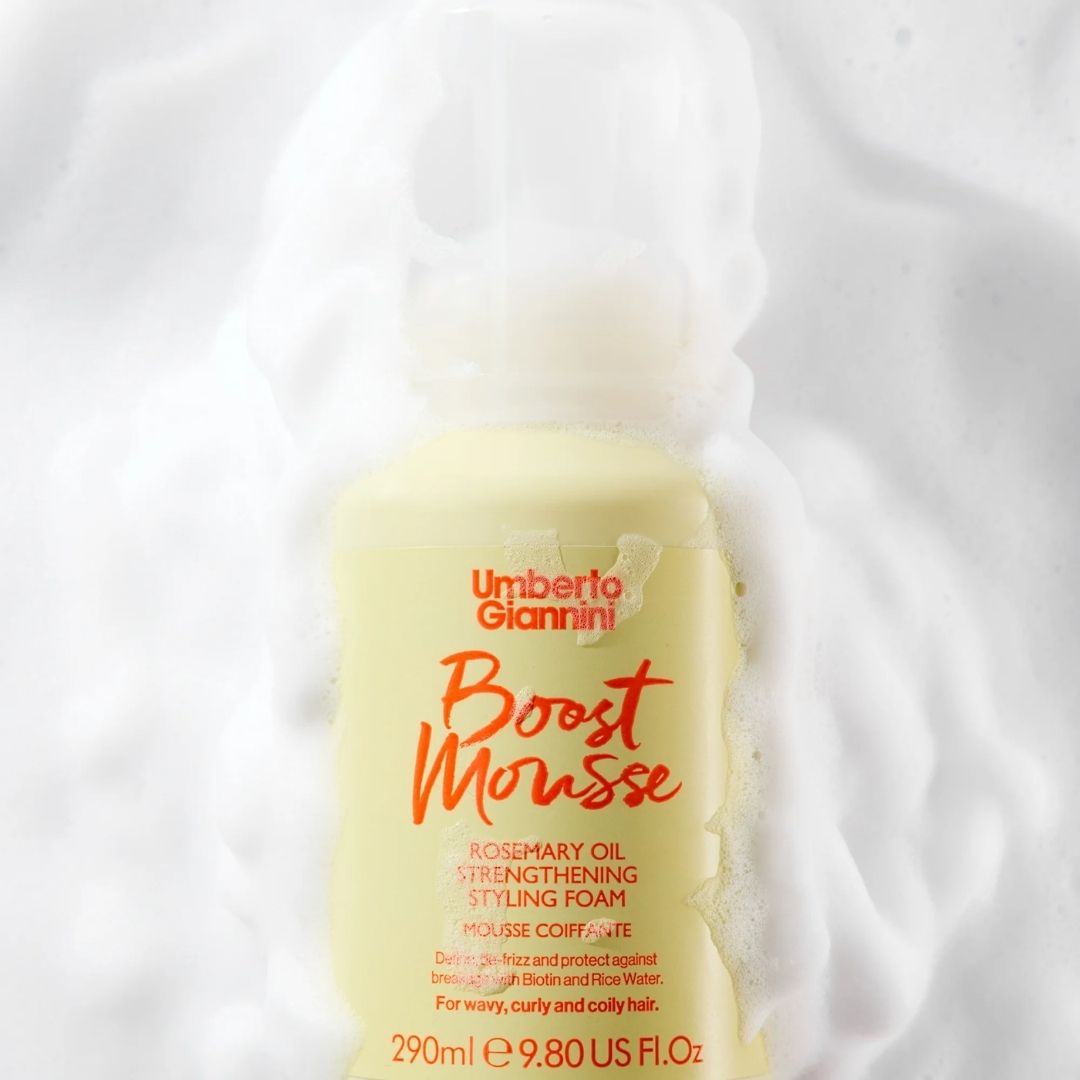 Spuma fortifianta pentru styling cu ulei de rozmarin pentru parul cret, Strong Curls, Umberto Giannini, 290 ml - imagine 2