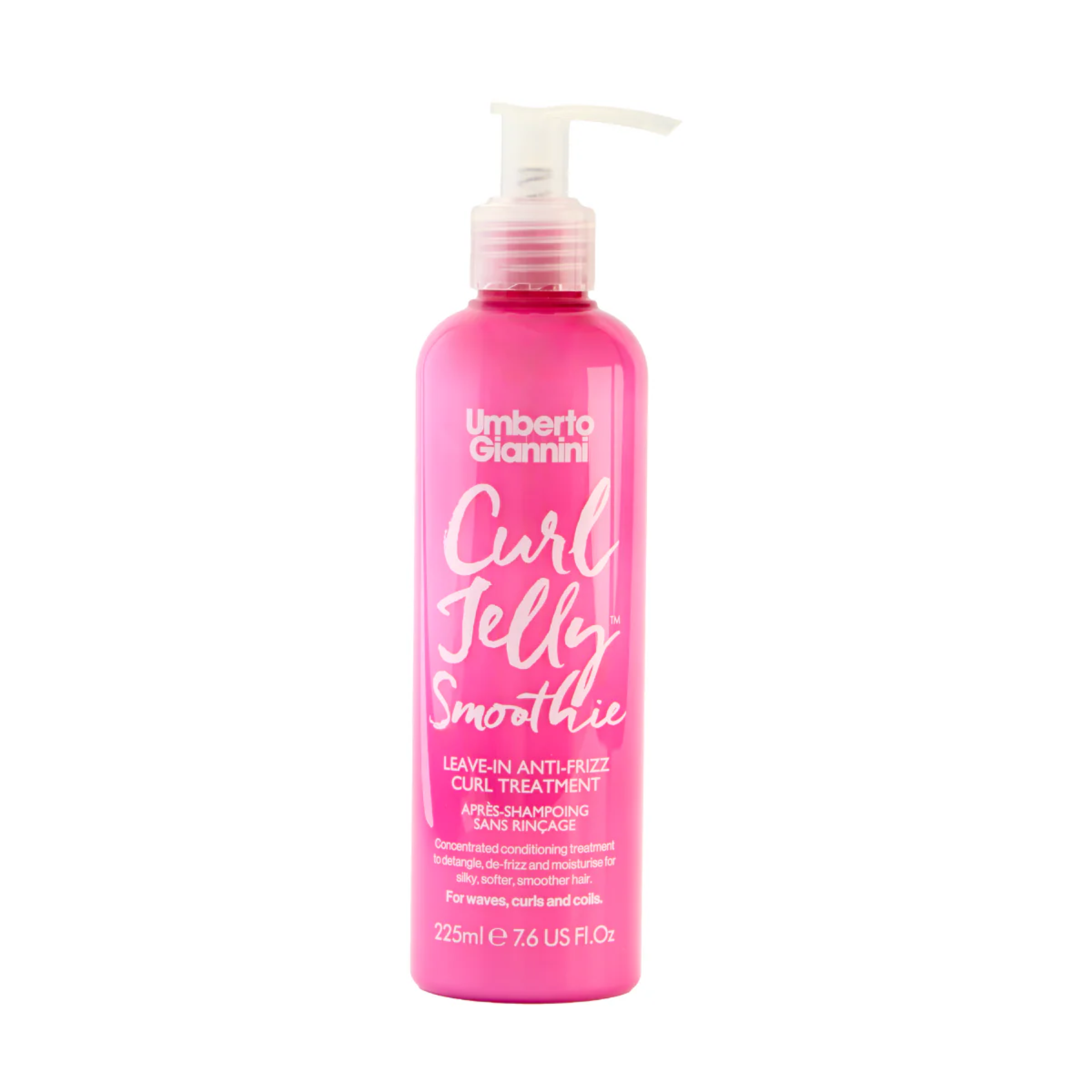 Tratament leave-in pentru parul cret, cu efect antistatic, Curl Jelly Smoothie, Umberto Giannini, 225 ml Curl Jelly Smoothie