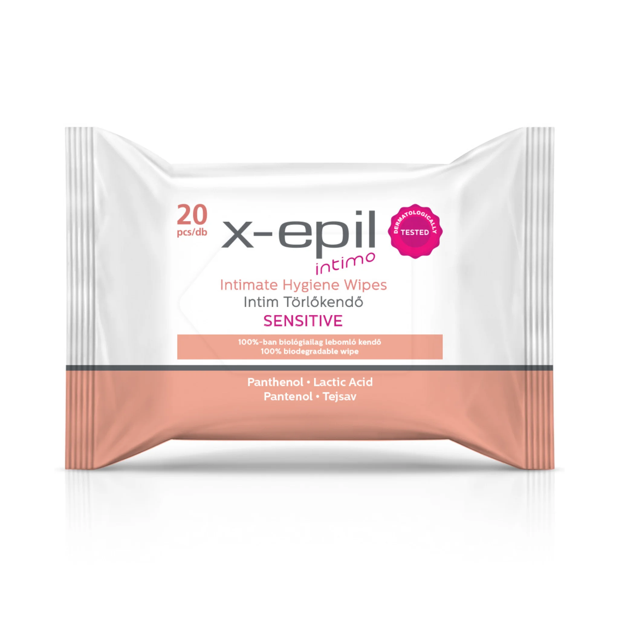 Servetele umede pentru igiena intima, piele sensibila, X-Epil intimo, 20 bucati