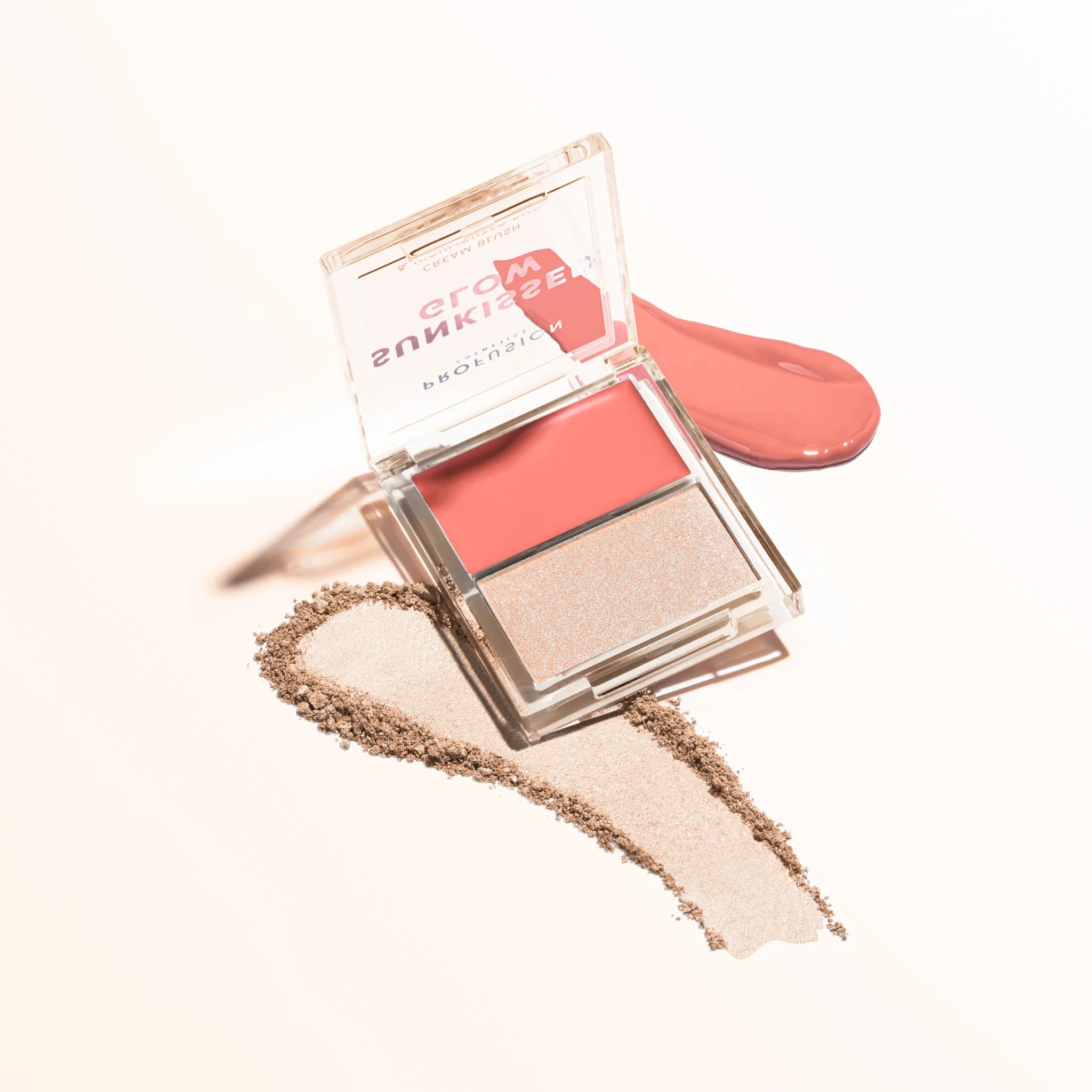 Paleta duo blush cremos & iluminator stralucitor Sunkissed Glow, nuanta Mauve Horizon, Profusion Cosmetics - imagine 2