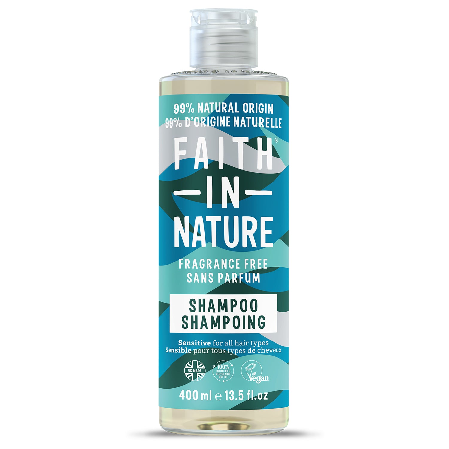 Sampon fara parfum, pentru toate tipurile de par, Faith in Nature, 400 ml - imagine 2