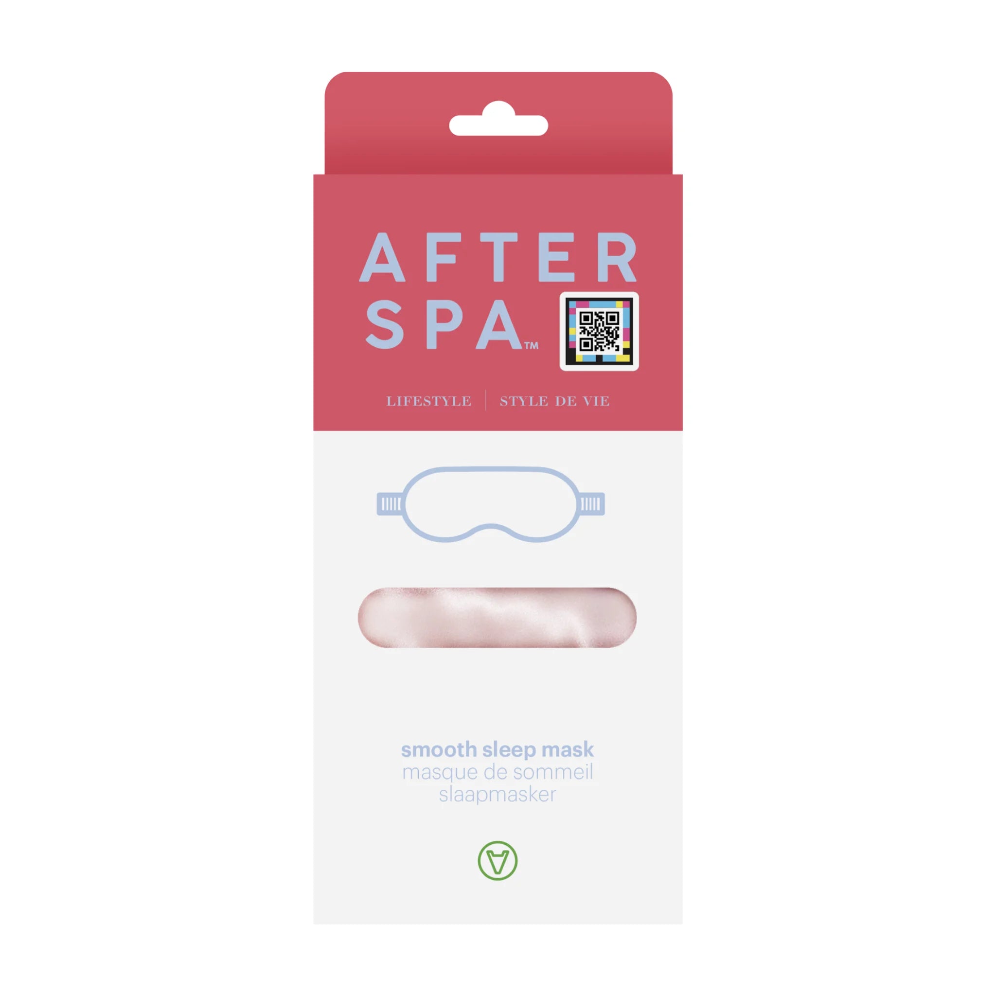 Masca de dormit din satin, fina, culoare roz, Afterspa Lifestyle, Afterspa, 1 articol