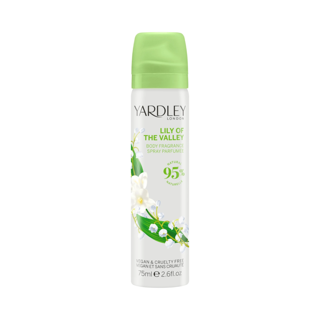 Spray de corp cu parfum de lacramioare, Lilly of the Valley, Yardley, 75 ml