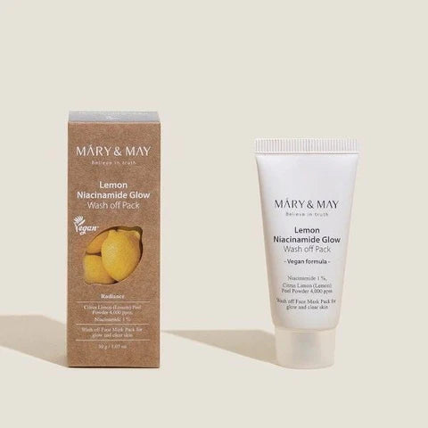 Masca tip wash-off cu extract de lamaie si niacinamide - mini, Mary and May, 30g - imagine 2