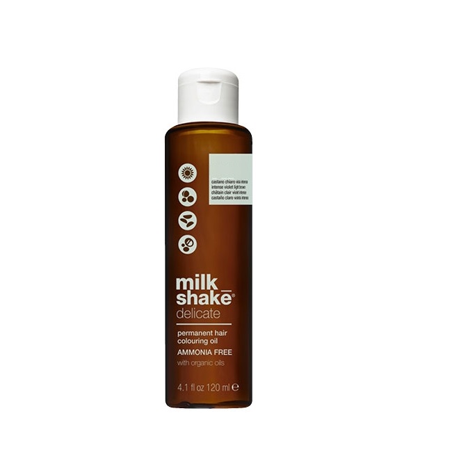 Vopsea permanenta pe baza de ulei Milk Shake Delicate 7.E, Blond Mediu Exotic Natural, 120ml