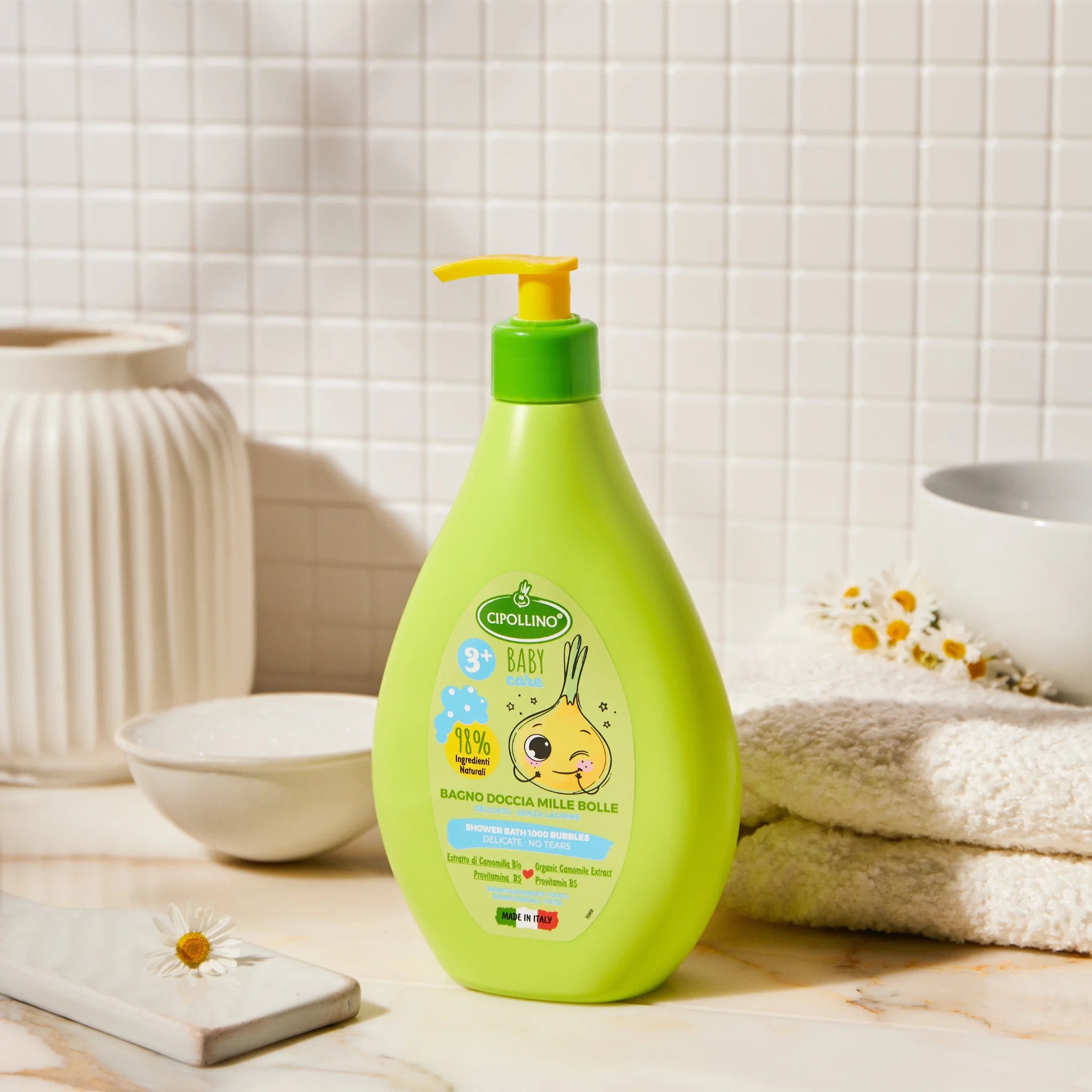 Spuma de baie delicata, fara lacrimi, pentru copii 3+ ani, 1000 Bubbles, Cipollino Baby Care, 400 ml - imagine 2