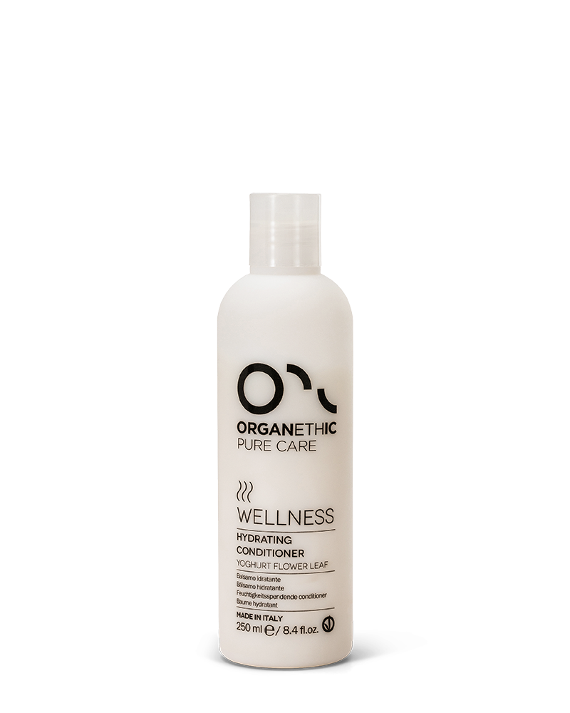Organethic Wellness Hydrating Yoghurt Flower Leaf, Par Uscat/Fragil/Tratat Chimic, Balsam pentru Par, 250ml