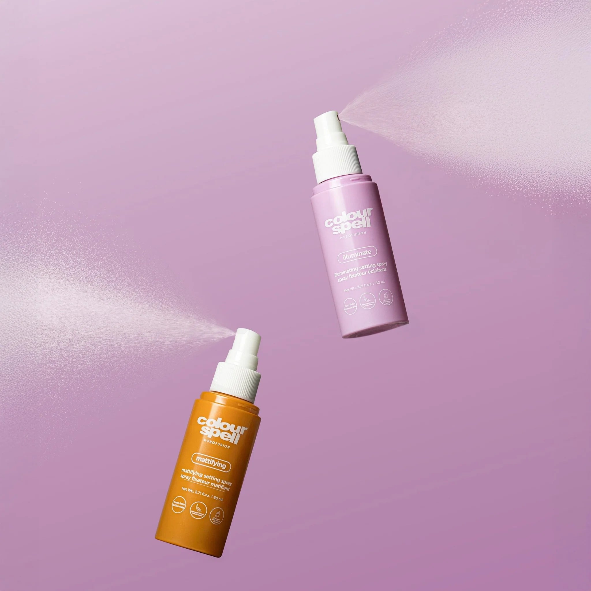 Spray iluminator pentru fixarea machiajului, Colour Spell by Profusion, 80 ml - imagine 2