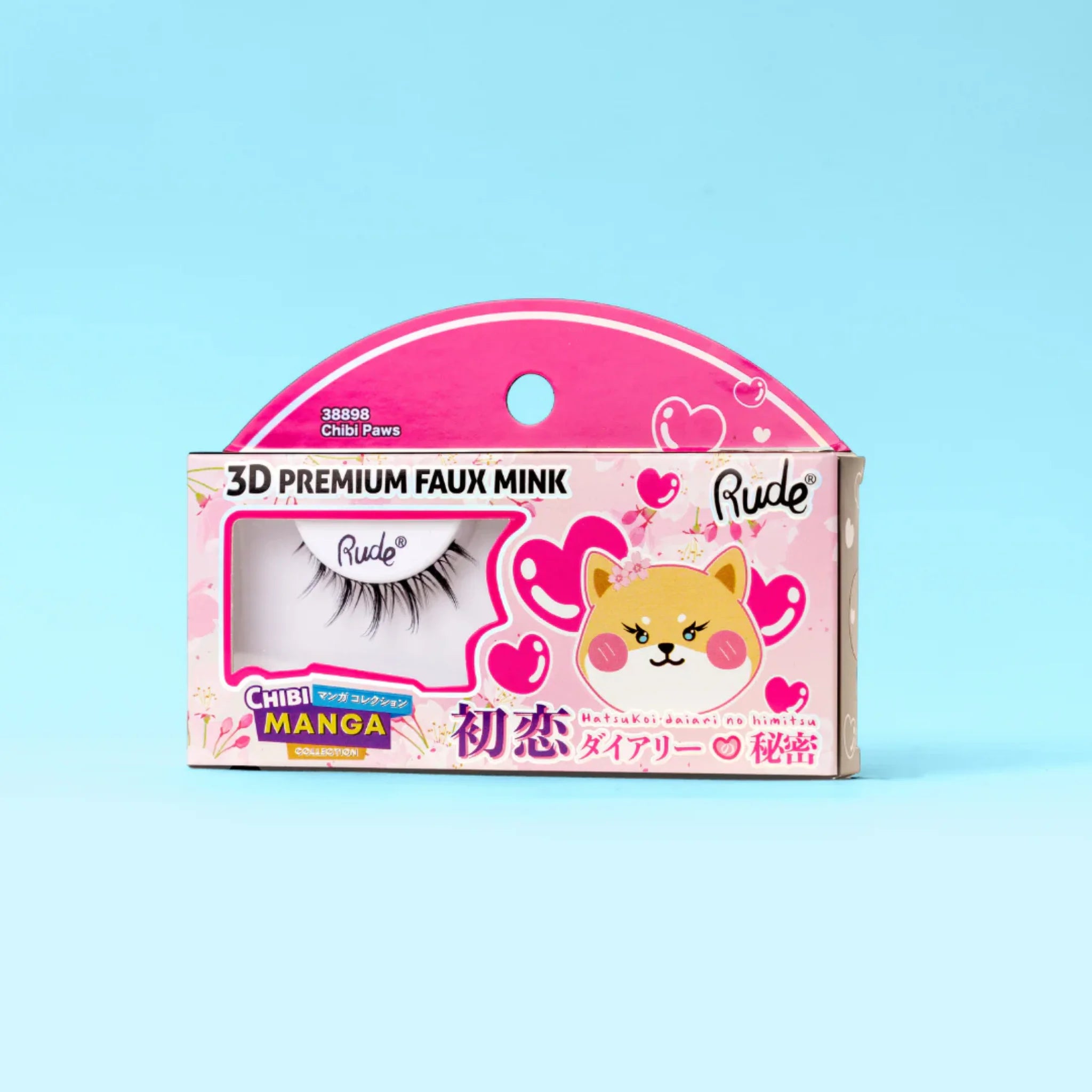 Gene false premium, efect 3D, model Chibi Paws, Chibi Manga Faux Mink, Rude Cosmetics, 1 articol - imagine 2