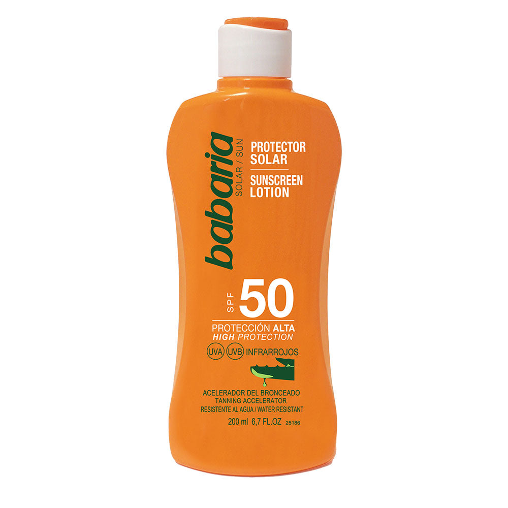 Lotiune protectie solara SPF50 & accelerator bronzare, Babaria, 200 ml - imagine 2