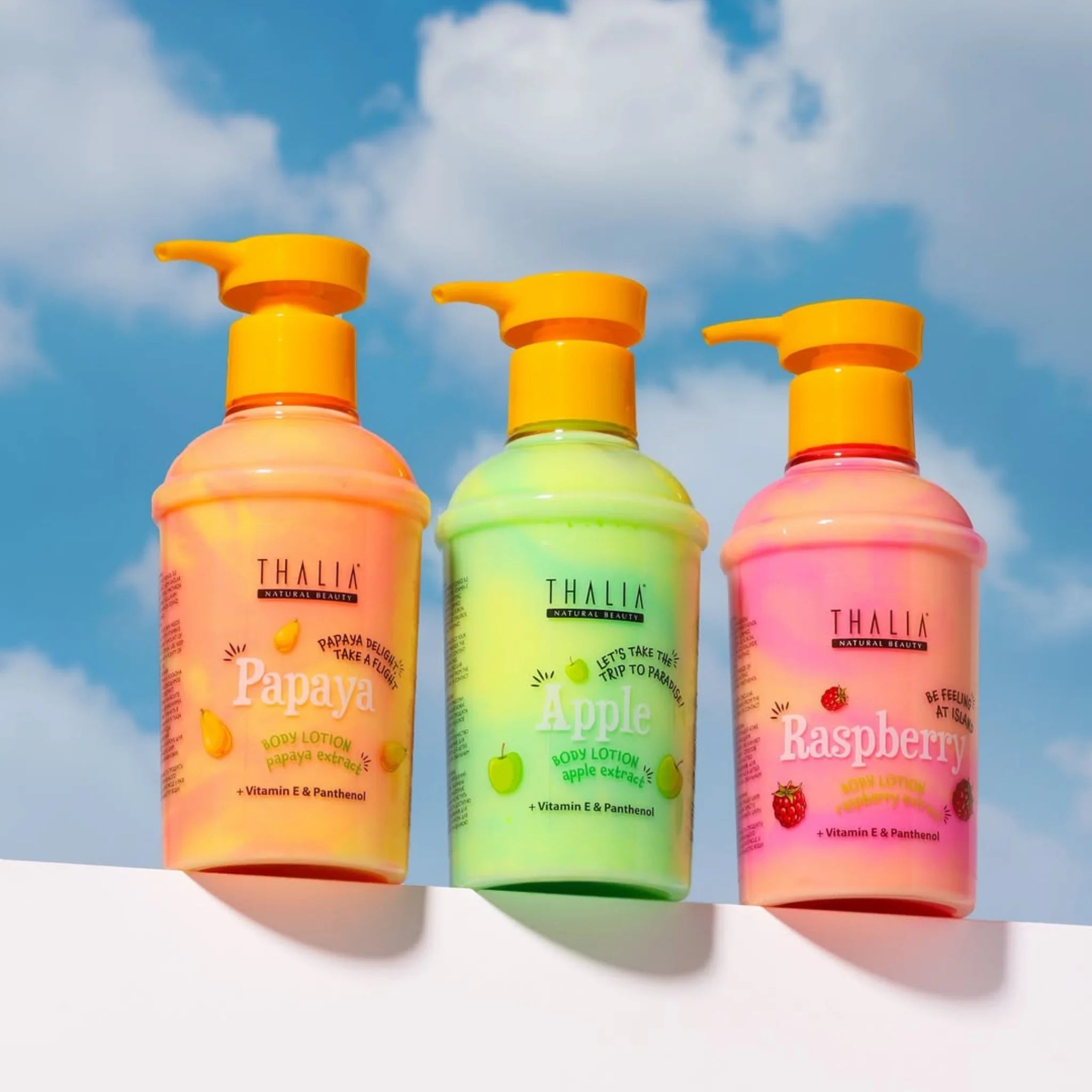 Lotiune de corp cu extract de papaya + vitamina E & pantenol, Papaya Delight Take a Flight, Thalia, 250 ml - imagine 2