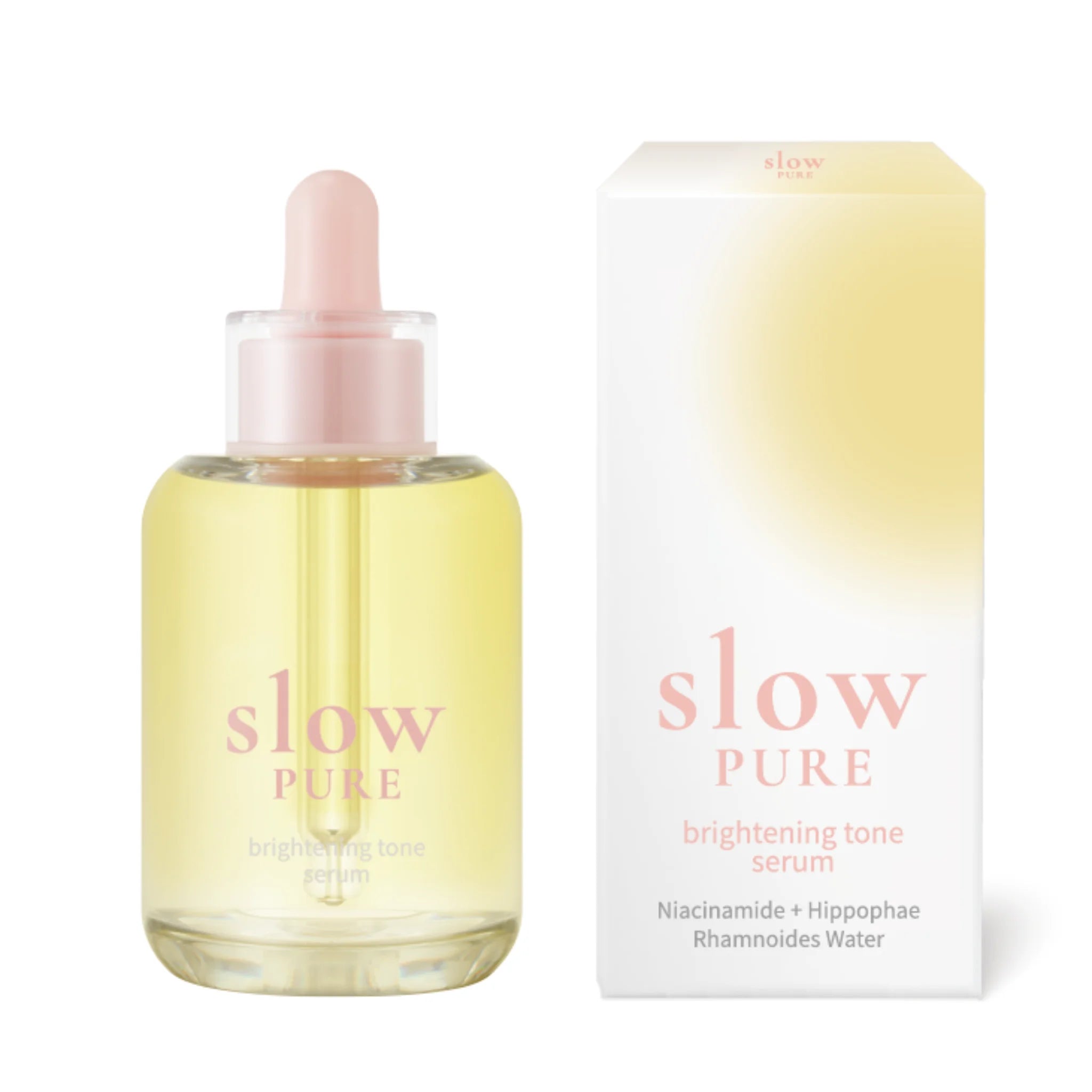 Ser iluminator cu niacinamide + apa de catina, brightening tone serum, Slowpure, 50 ml