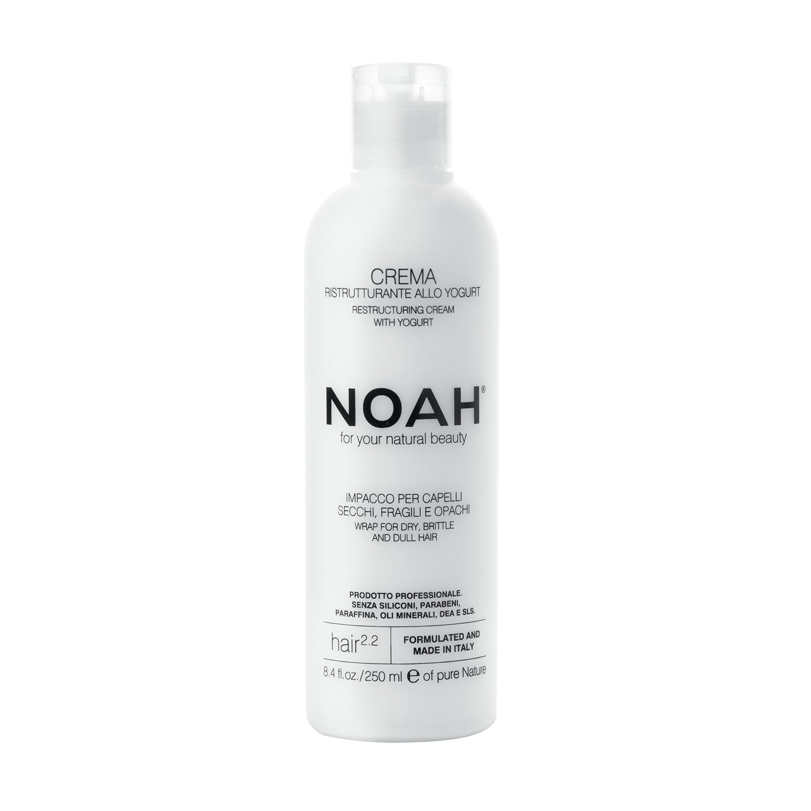 Balsam crema restructurant cu iaurt pentru par uscat, fragil si lipsit de stralucire (2.2), Noah, 250 ml