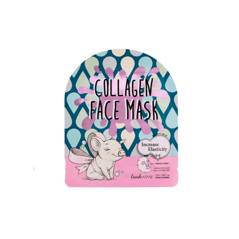 Masca tip servetel pentru elasticitatea pielii cu colagen, Look At Me, 25ml