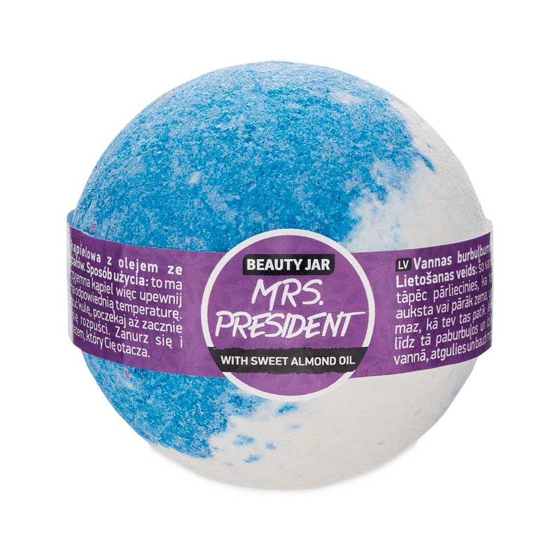 Bila de baie efervescenta cu ulei de migdale dulci, Mrs. President, Beauty Jar, 150g - imagine 2