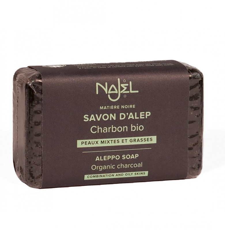 Sapun de Alep purificator cu carbon, 100g - Najel