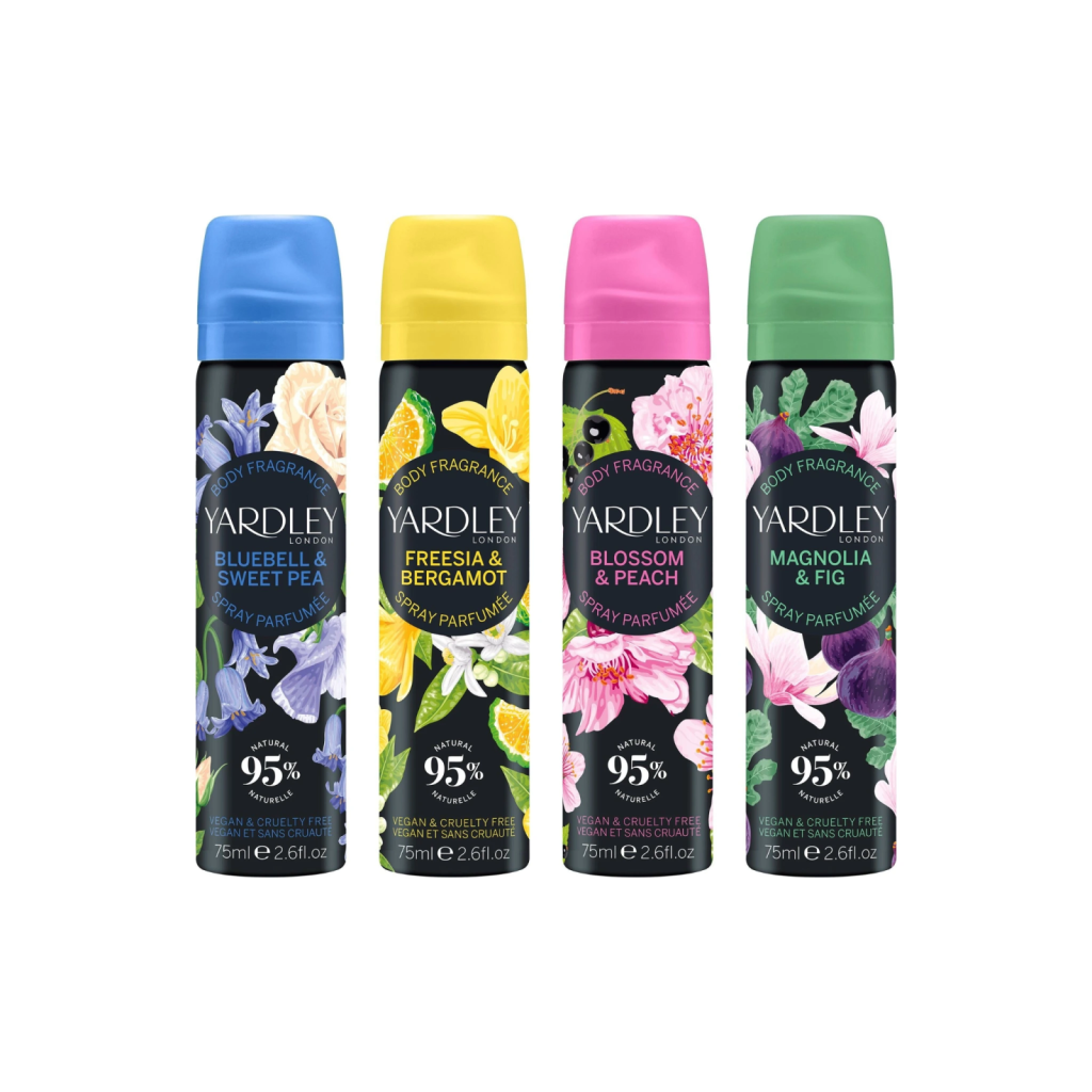 Spray de corp cu note de frezie si bergamota, Freesia & Bergamot, Yardley, 75 ml - imagine 2