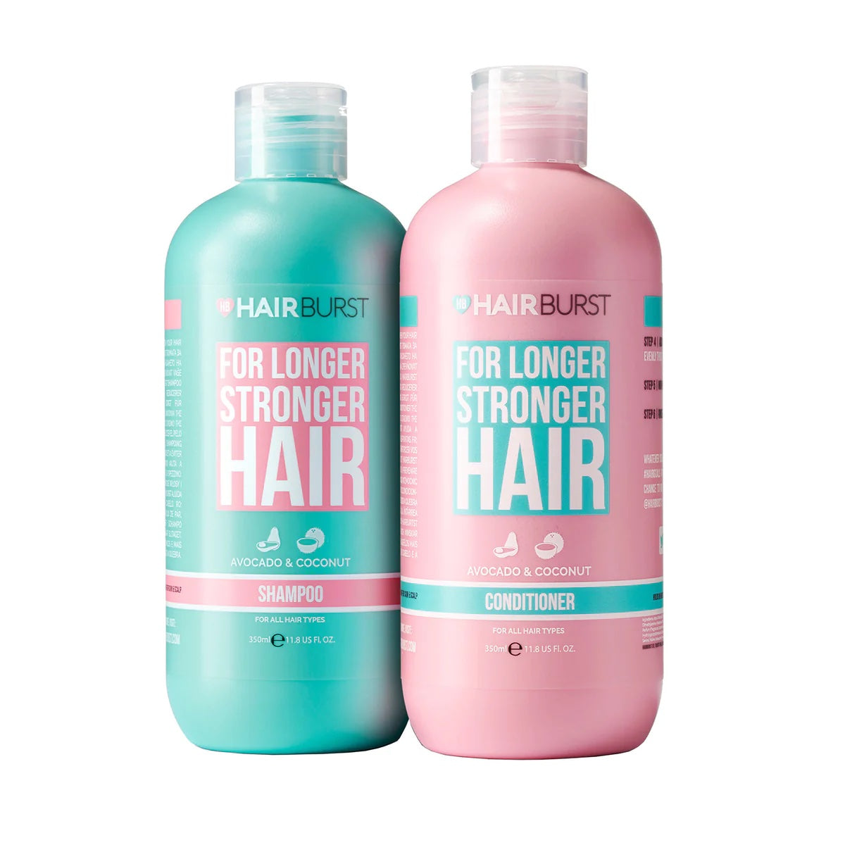 Set Sampon & Balsam pentru Fortifierea si Accelerarea Cresterii Parului, Hairburst, 350 ml x 2 - imagine 2