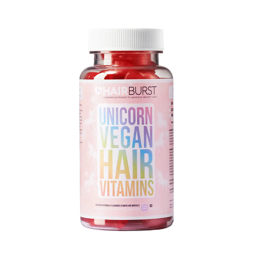 Vitamine Vegane Masticabile pentru Par Sanatos, Unicorn, Hairburst, 60 jeleuri gumate - imagine 2