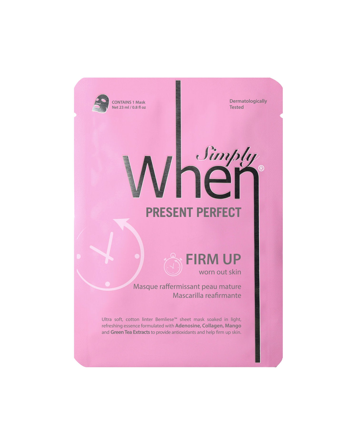 Masca pentru fermitate cu colagen si acid hialuronic pentru ten matur, Present Perfect, 23 g, Simply When - imagine 2